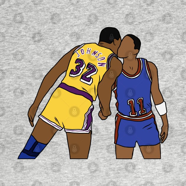 Magic Johnson And Isiah Thomas by rattraptees